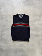 Tommy Hilfiger Striped V-Neck Vest - M
