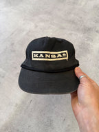 Vintage Kansas Black Graphic Cap