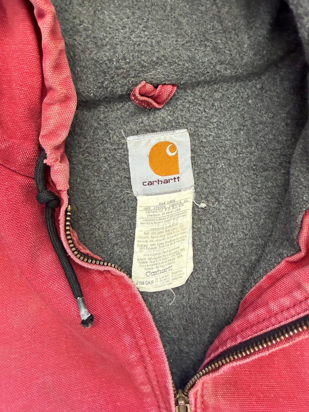 Vintage Carhartt Hooded Full-Zip Jacket - XL