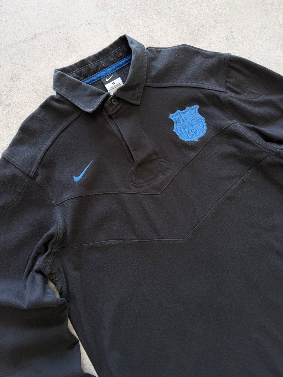 Nike FC Barcelona Long Sleeve Rugby Shirt - L