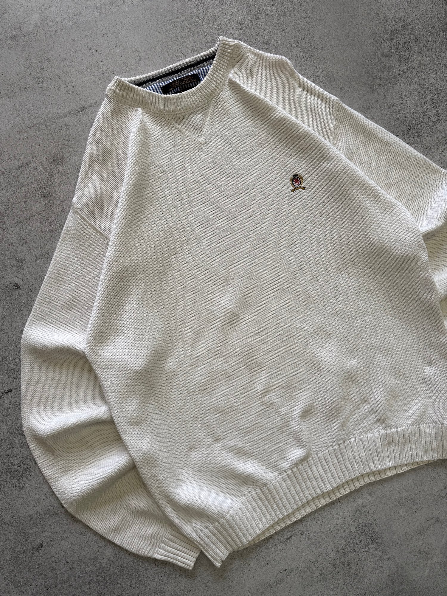 Vintage Tommy Hilfiger Logo Sweater - L