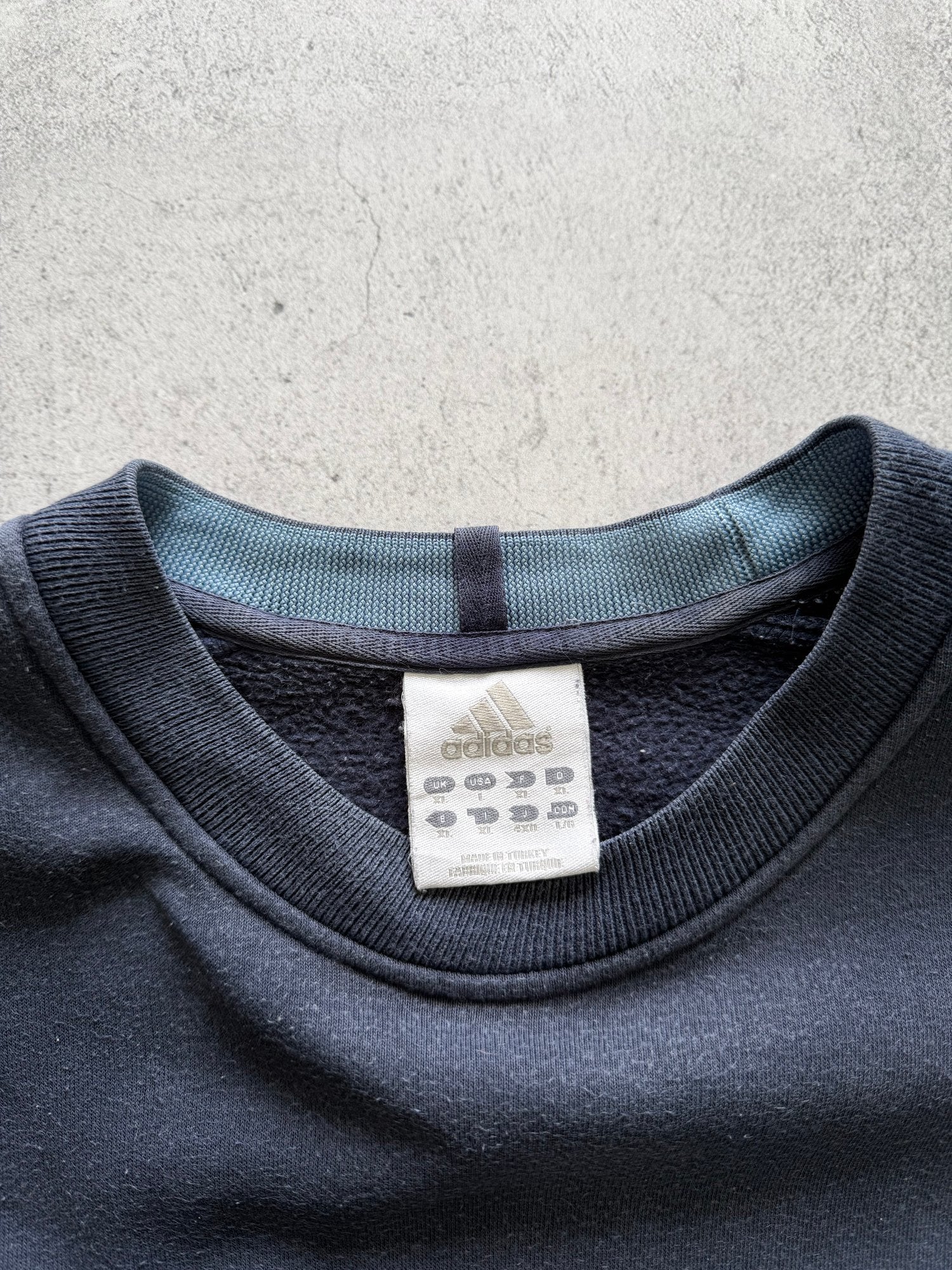 Vintage Adidas Logo Navy Sweatshirt - L