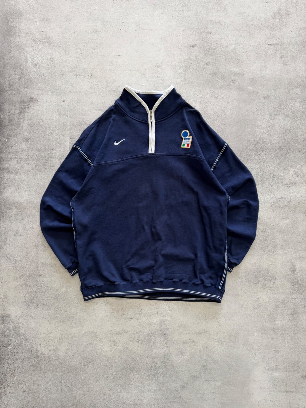 Vintage Nike Half-Zip Italian Football Sweatshirt - XL