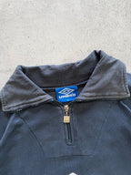Vintage Umbro Quarter Zip Sweatshirt - L
