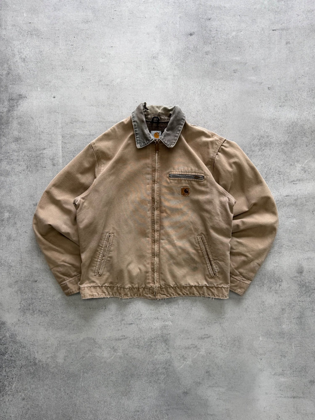 Vintage Beige Carhartt Detroit Jacket - L