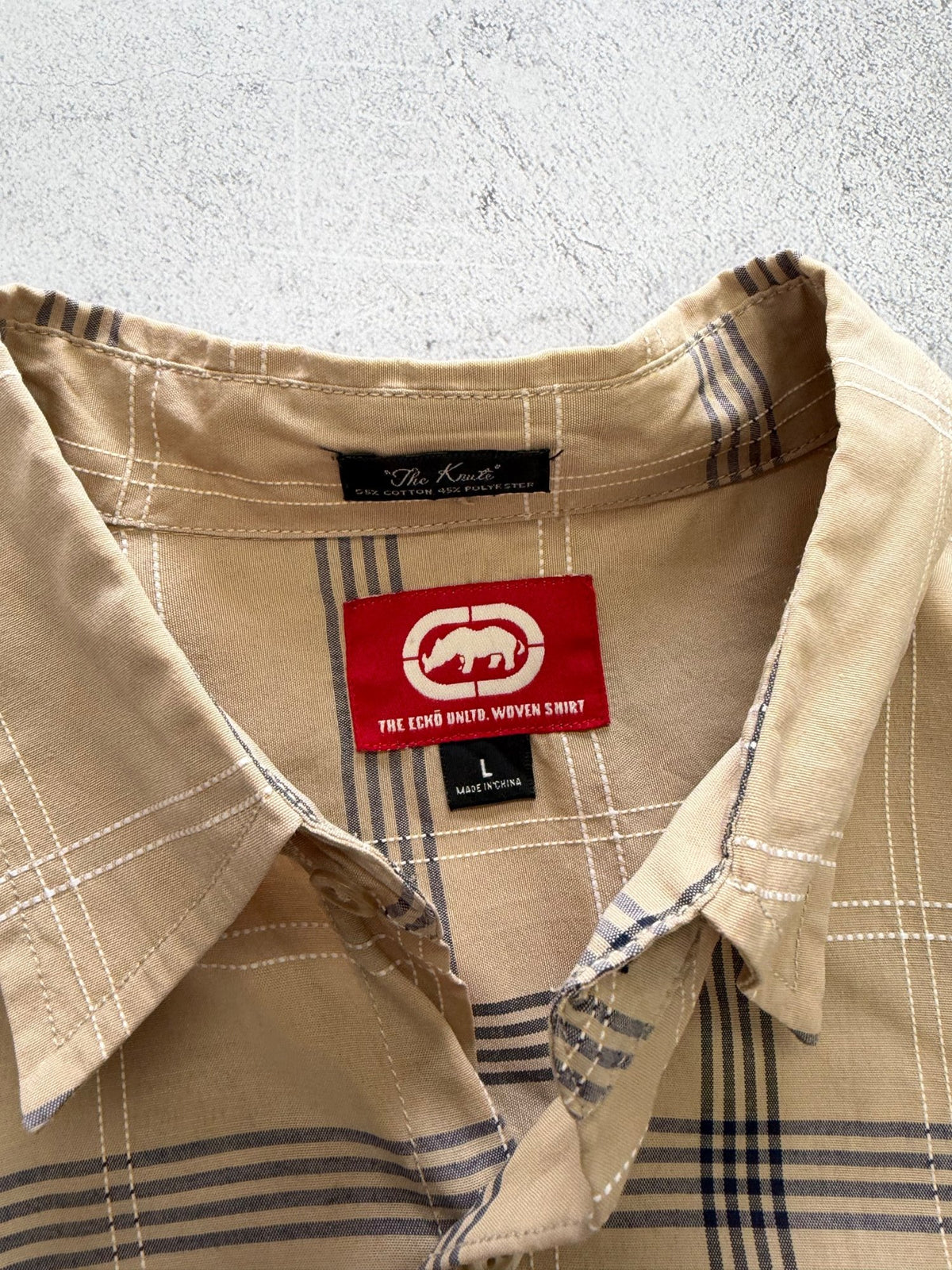 Ecko Unltd Plaid Short Sleeve Shirt - L