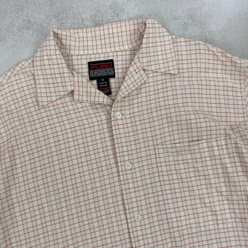 FUBU Checked Short Sleeve Shirt - XL