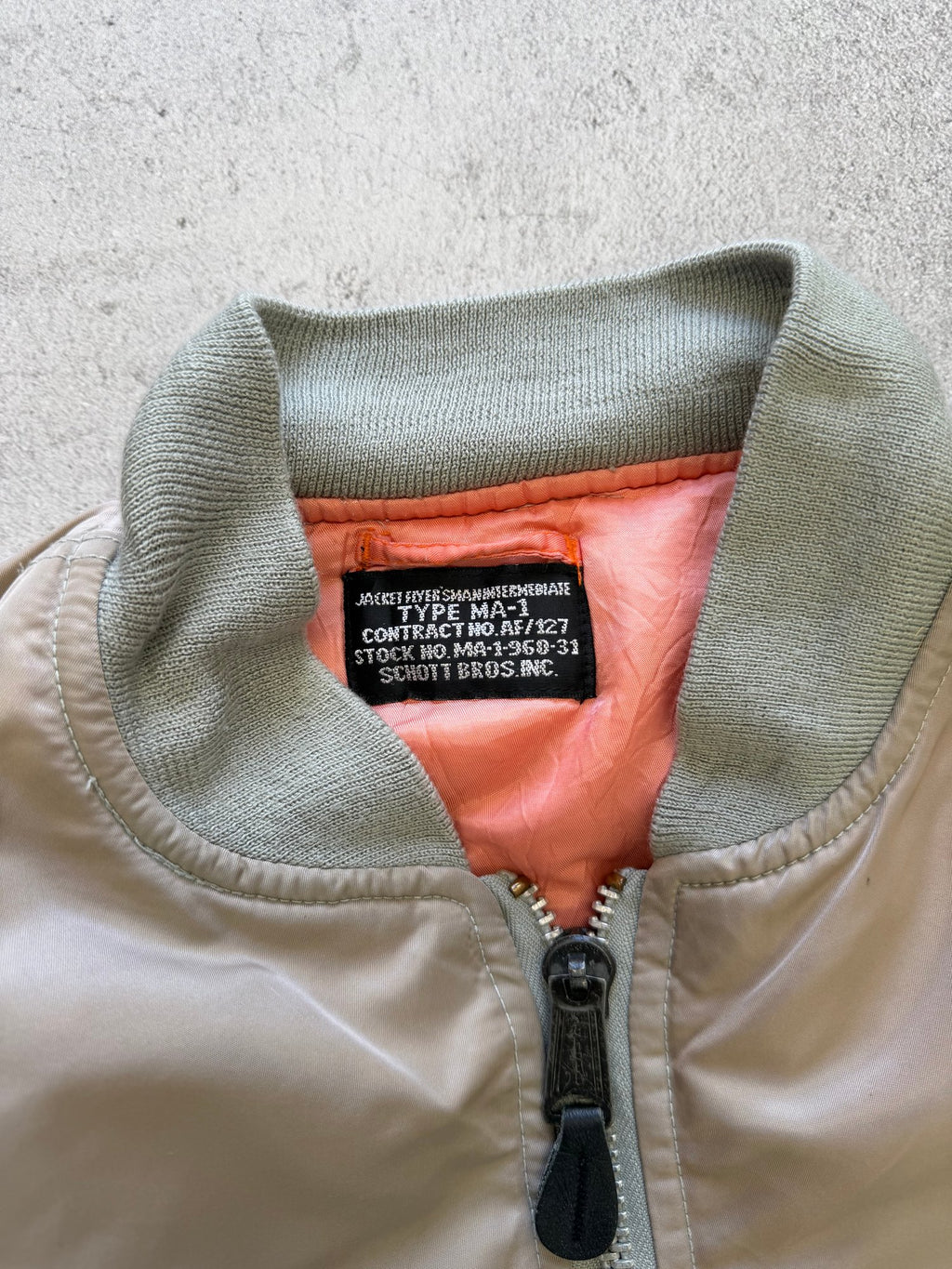 Vintage Schott MA-1 Bomber Jacket Rolling Stones Tour - XL