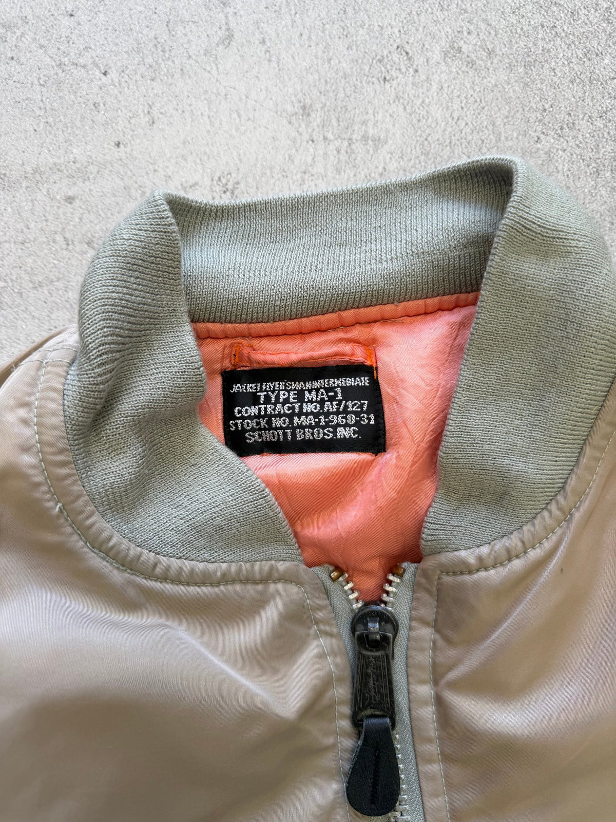 Vintage Schott MA-1 Bomber Jacket Rolling Stones Tour - XL