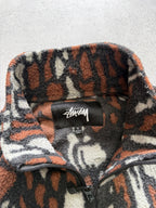 Vintage Stussy Patterned Fleece Jacket - S
