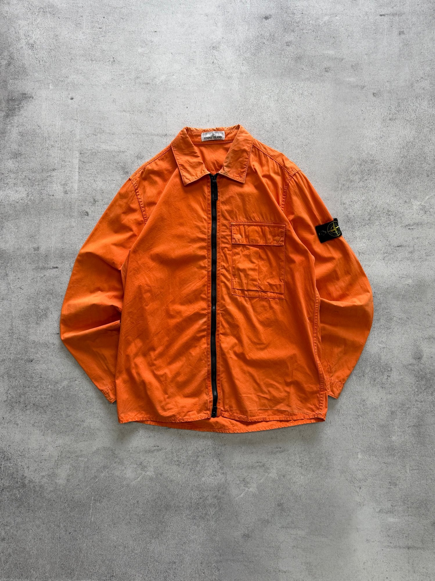 Stone Island Orange Zip Jacket - L