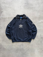 Vintage Umbro Quarter Zip Sweatshirt - L
