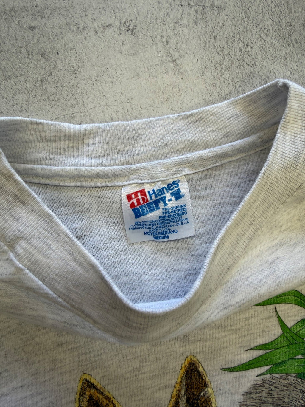 Vintage Hanes Australia Animal Print T-Shirt - M