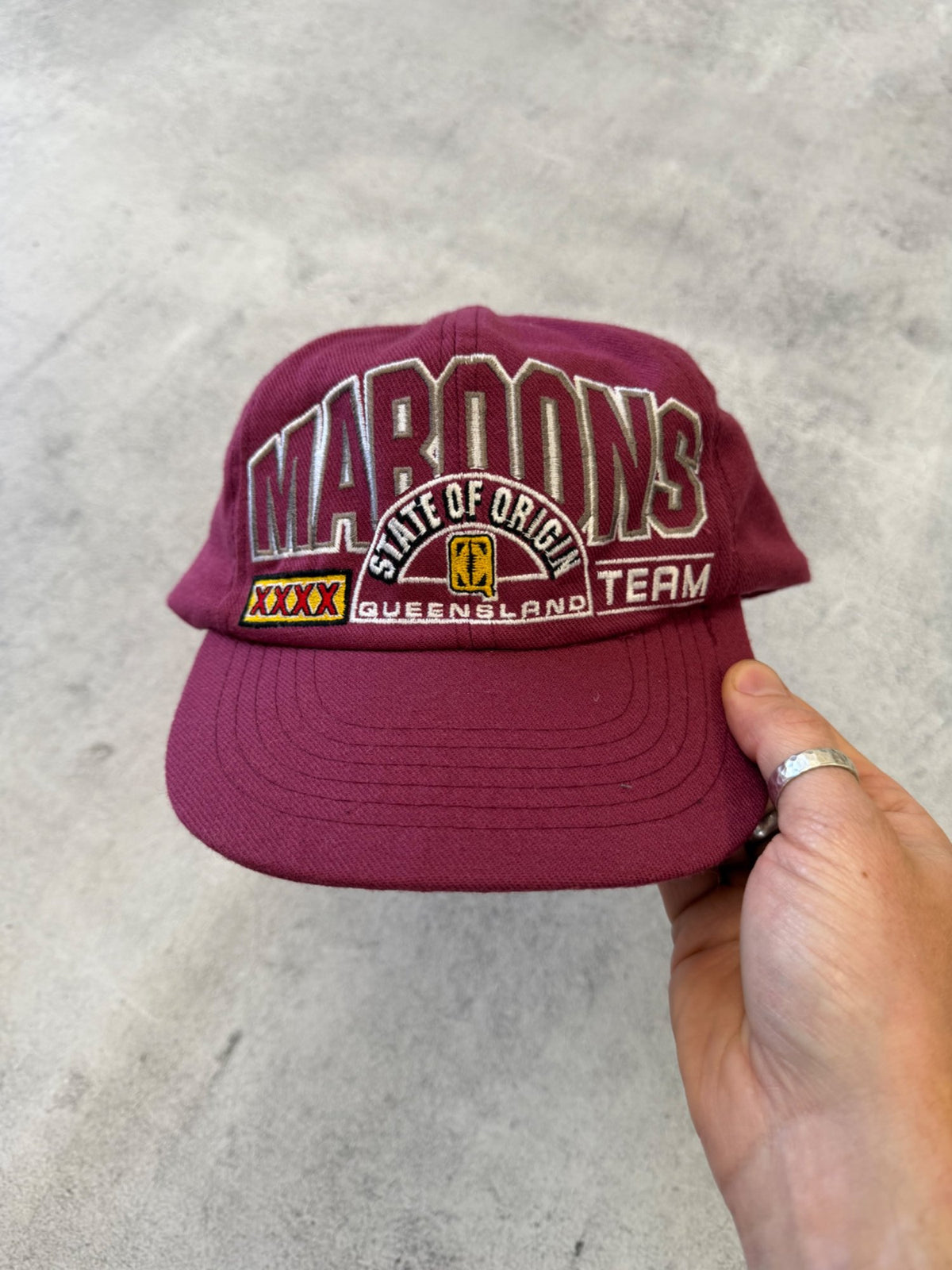 Vintage Queensland Maroons State Of Origin Team Cap