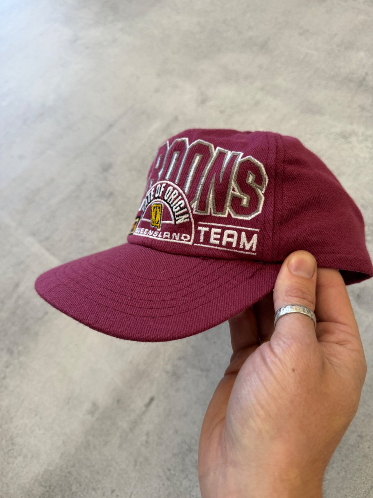 Vintage Queensland Maroons State Of Origin Team Cap
