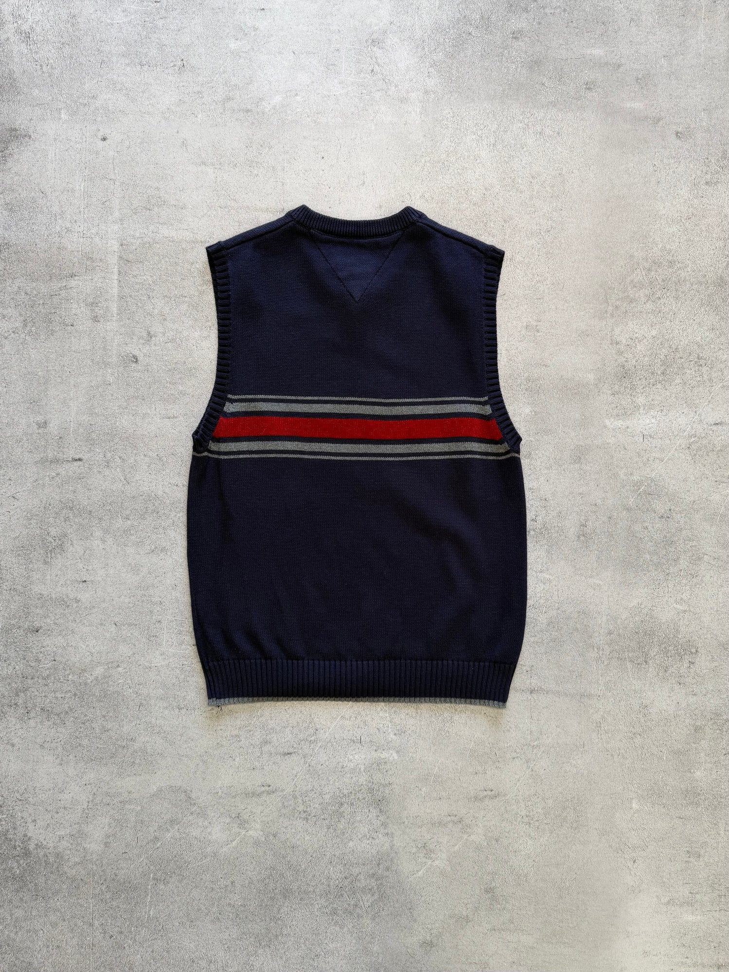 Tommy Hilfiger Striped V-Neck Vest - M