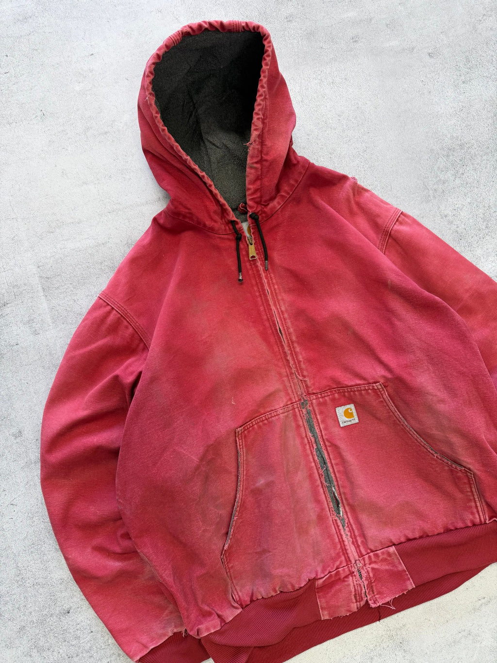 Vintage Carhartt Hooded Full-Zip Jacket - XL