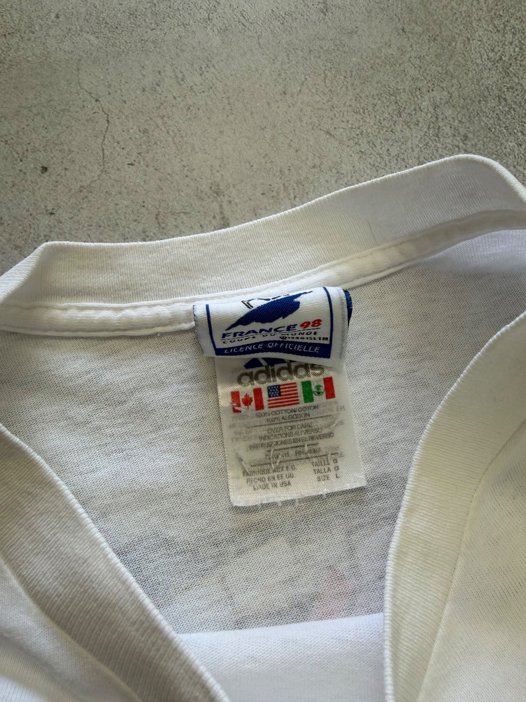 Vintage Adidas Italia World Cup 98 T-Shirt - XL