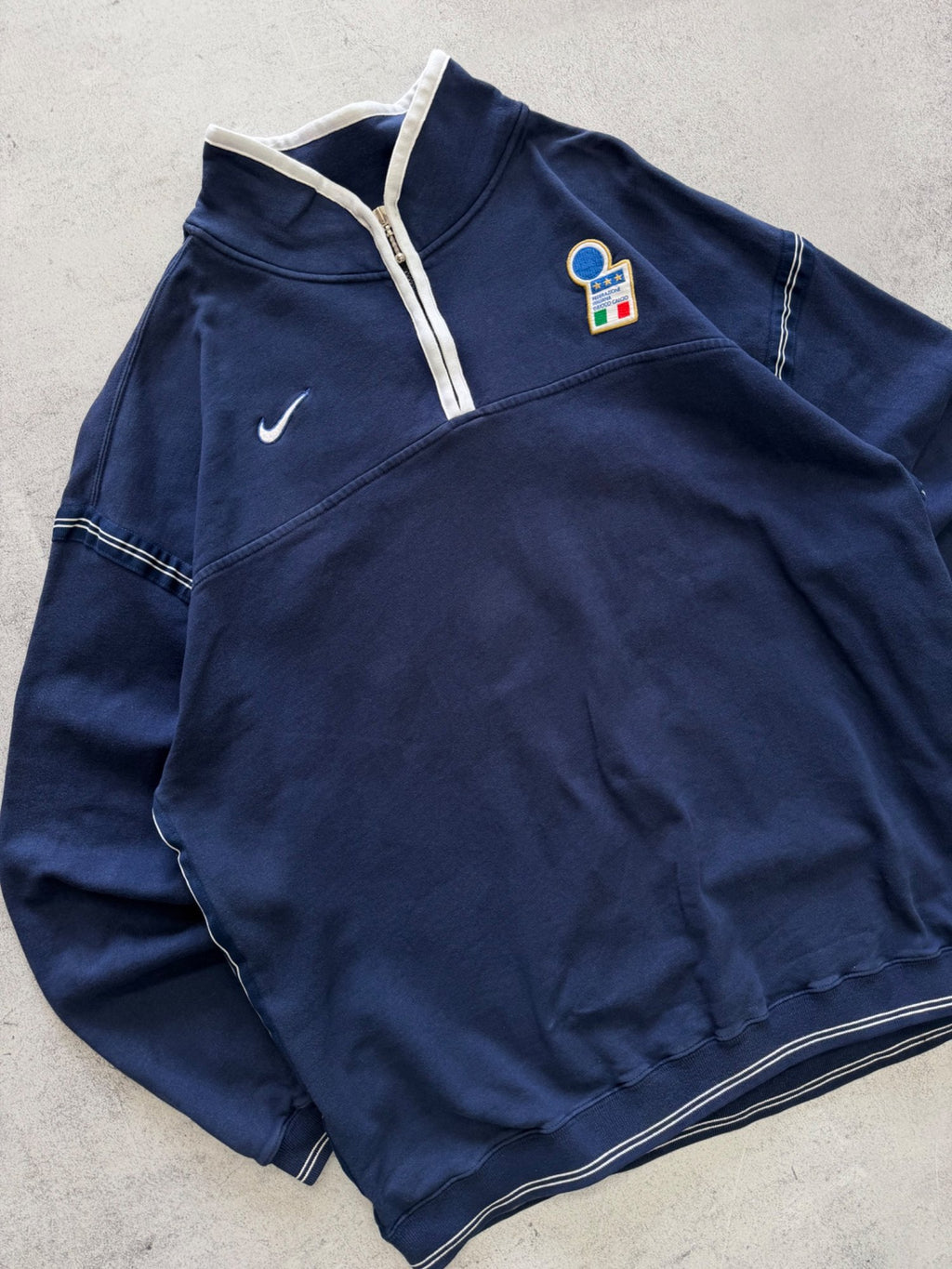 Vintage Nike Half-Zip Italian Football Sweatshirt - XL