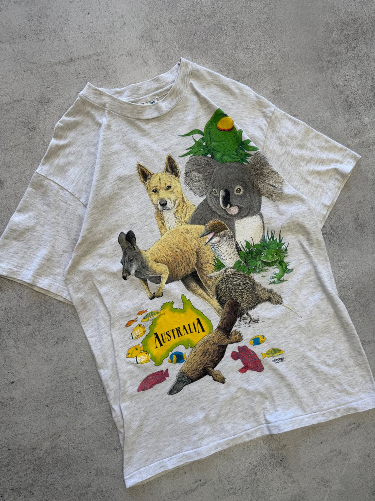Vintage Hanes Australia Animal Print T-Shirt - M