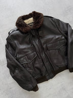 Vintage Cooper Genuine Leather Bomber Jacket - S