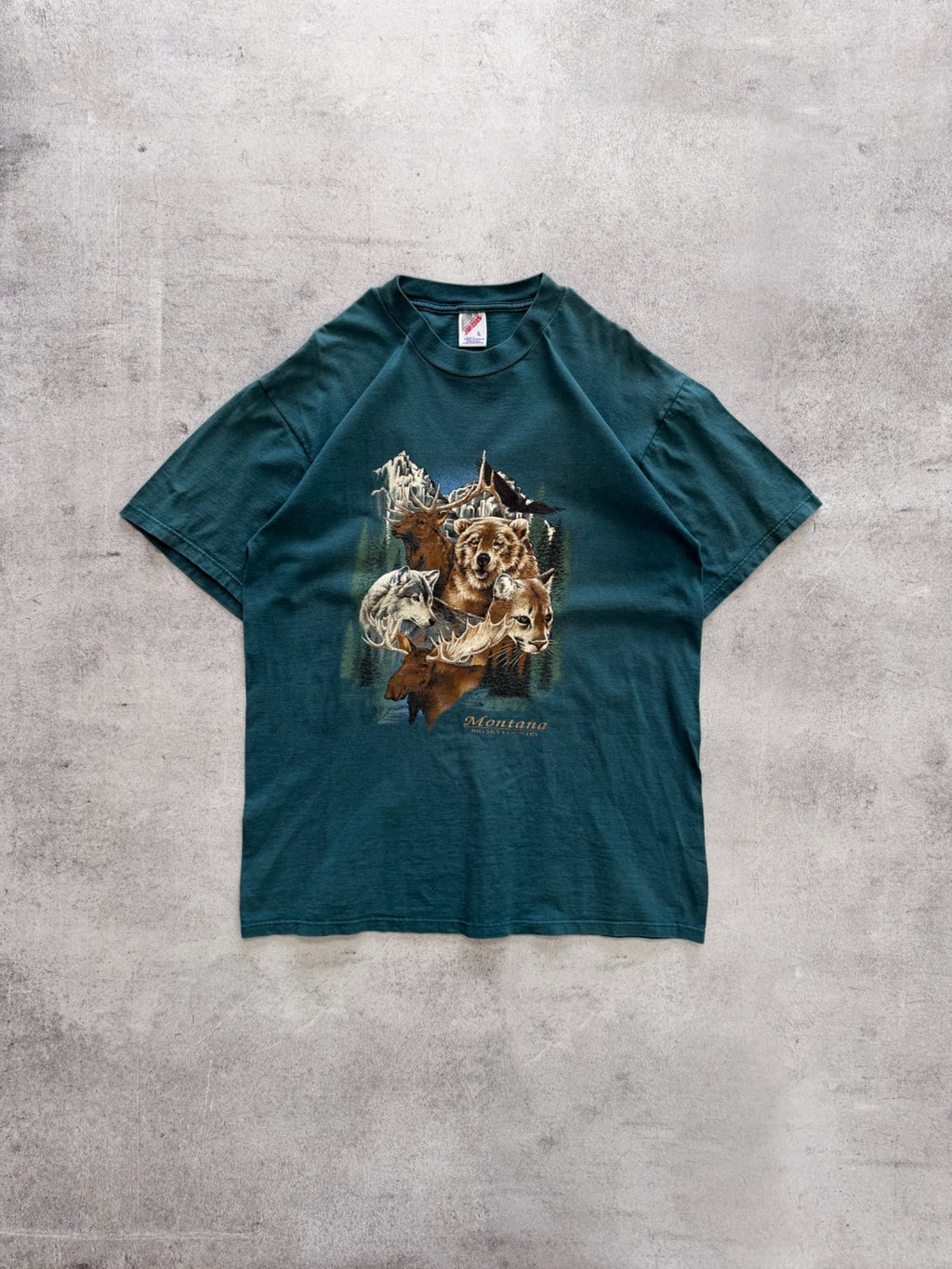 Vintage Montana Wildlife Graphic T-Shirt - L