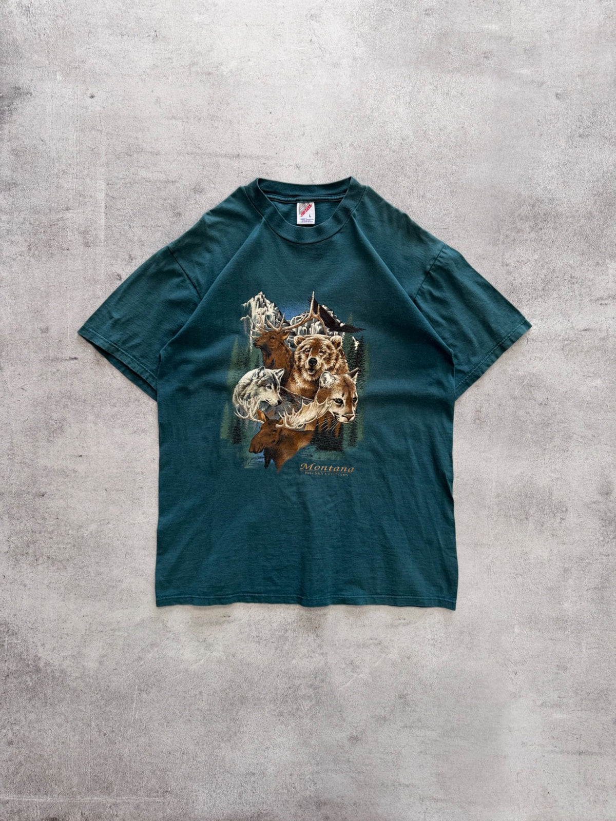 Vintage Montana Wildlife Graphic T-Shirt - L