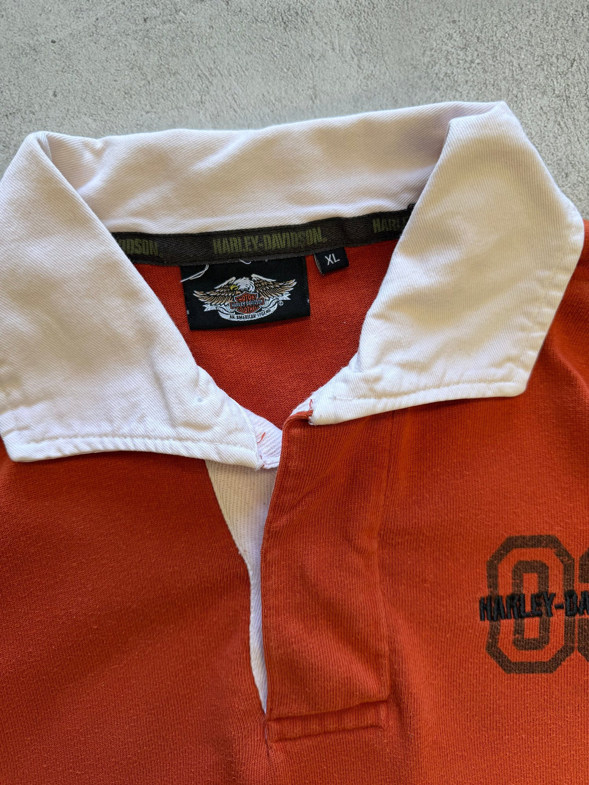 Vintage Harley Davidson Rugby Jumper - XL