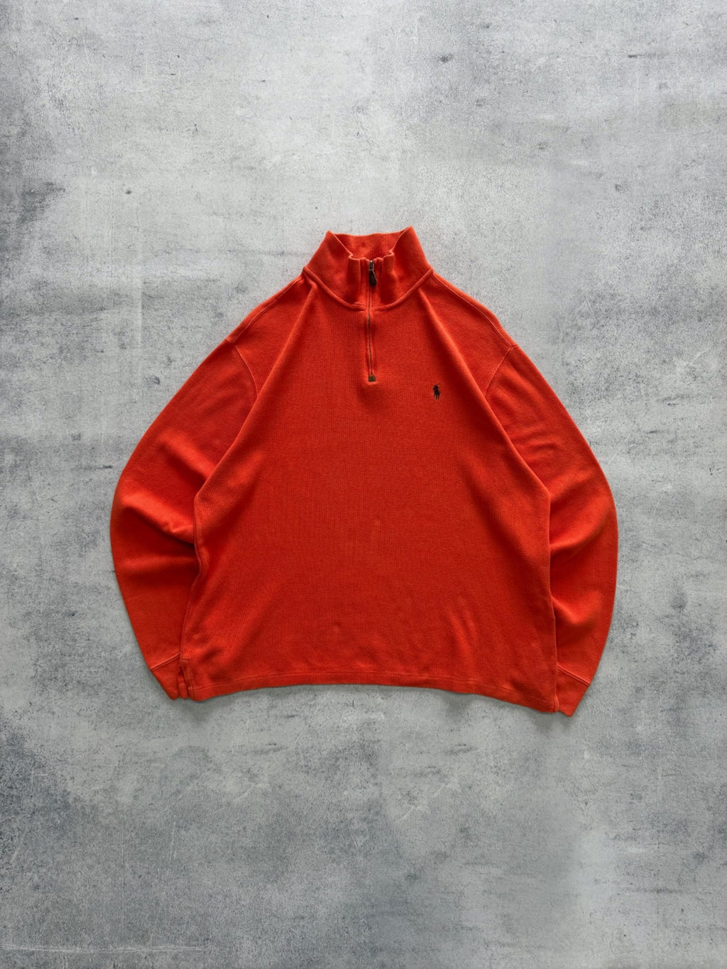 Orange Polo Ralph Lauren Quarter Zip Sweater - L