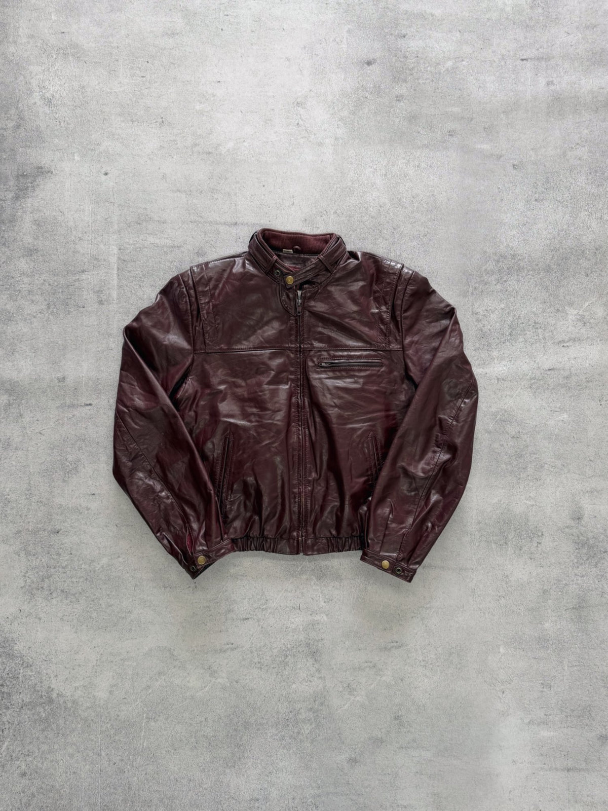 Women's Wilsons Burgundy Leather Jacket - S