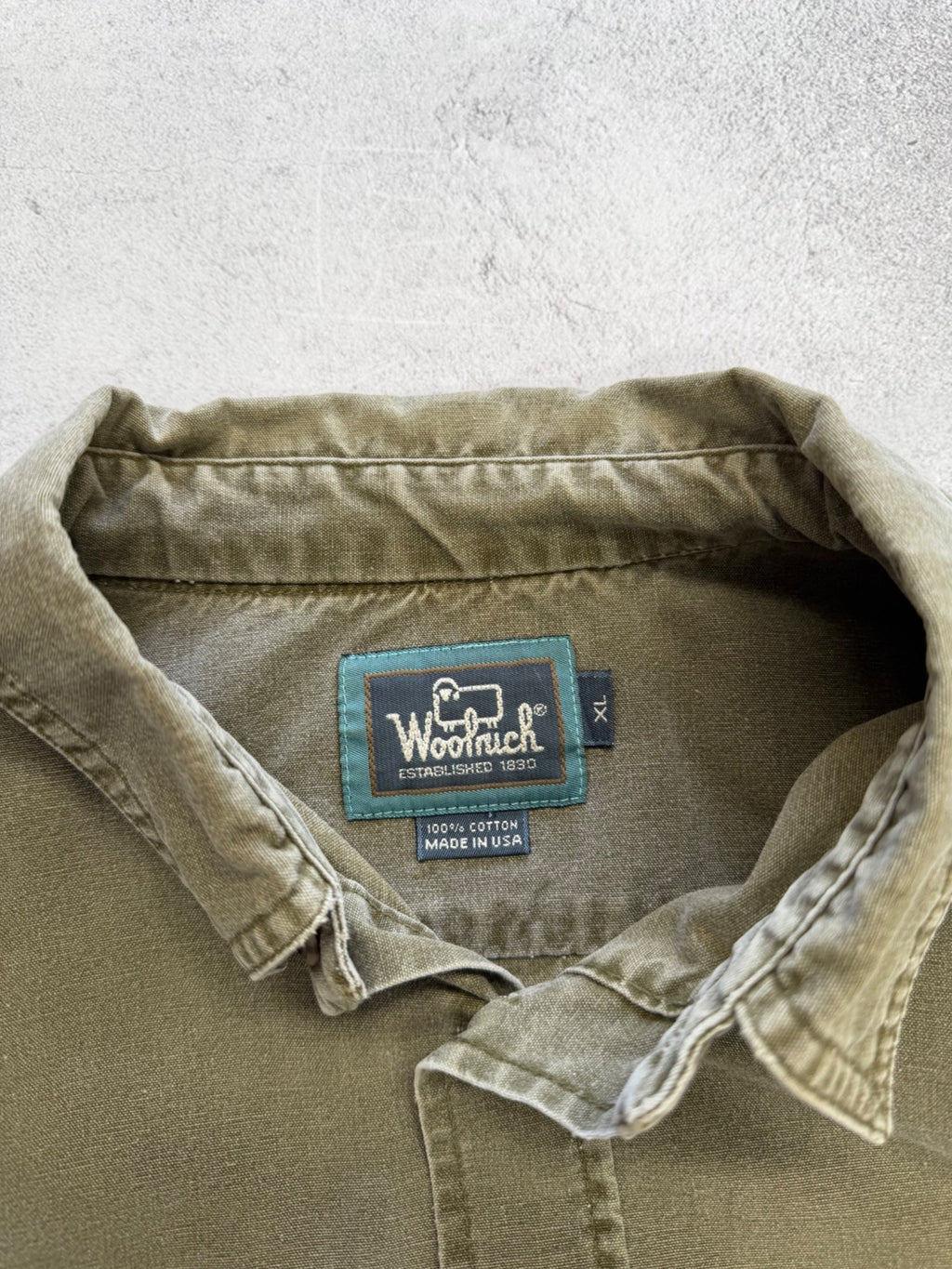 Woolrich XL Cotton Khaki Shirt - XL