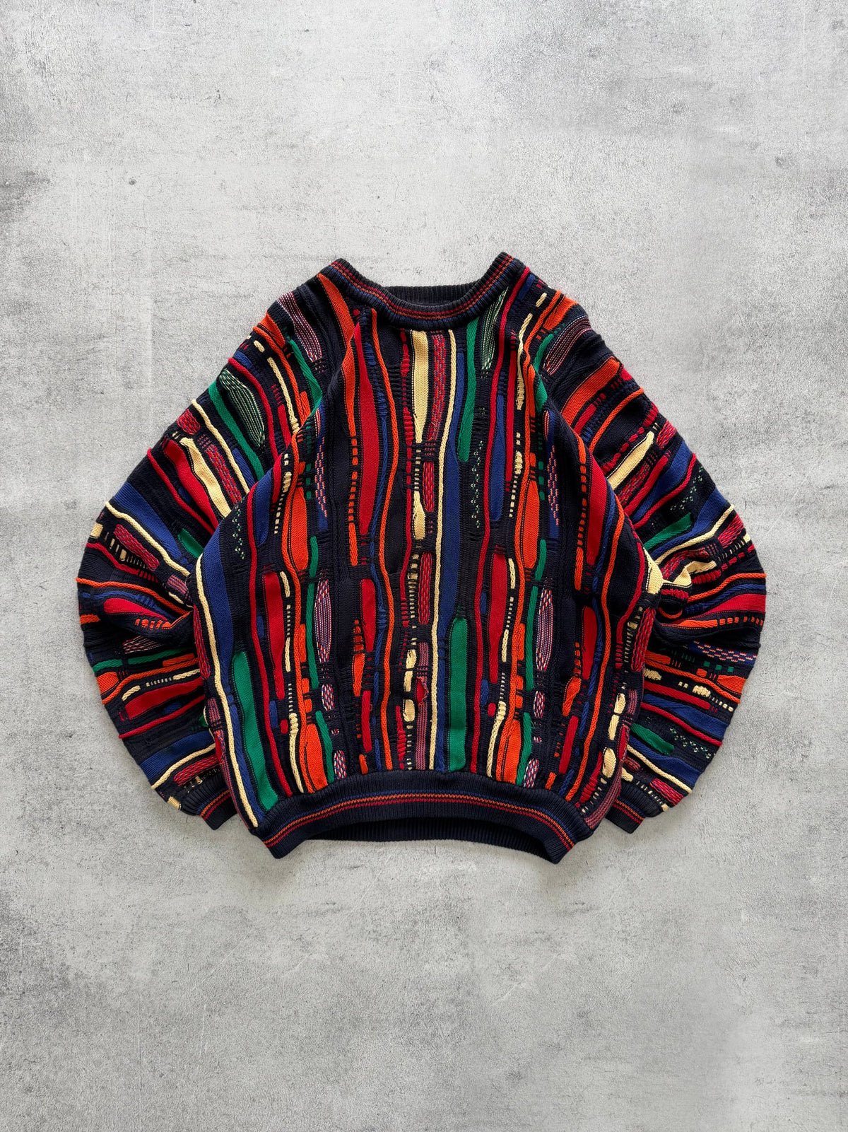 Vintage Cotton Traders Multicoloured Knit Sweater - L