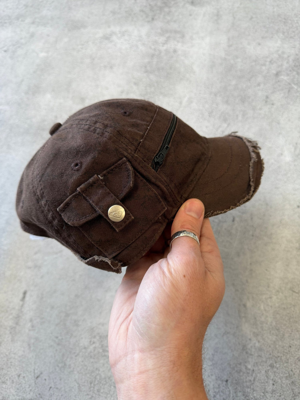 Roxy Distressed Brown Cadet Cap