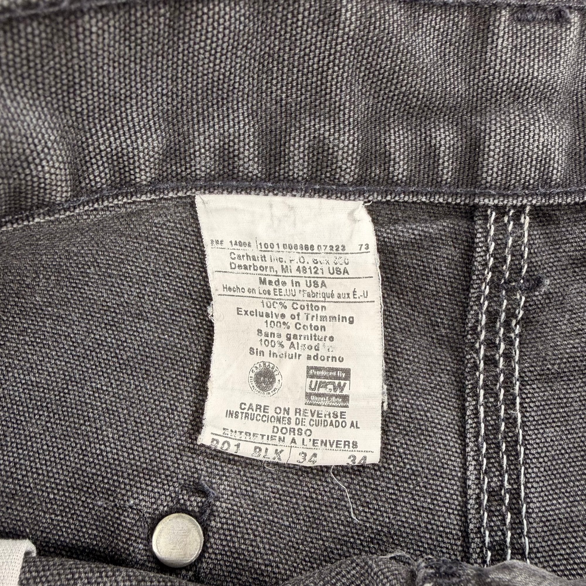 Carhartt Black Double Knee Pants - W34