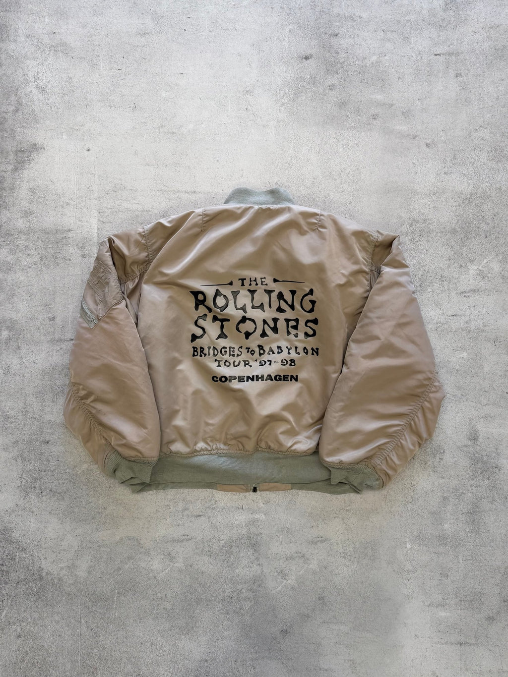 Vintage Schott MA-1 Bomber Jacket Rolling Stones Tour - XL