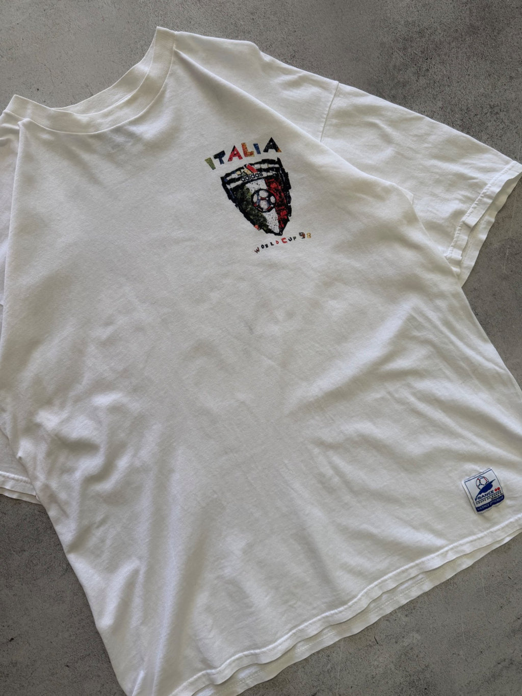 Vintage Adidas Italia World Cup 98 T-Shirt - XL