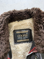 Vintage Cooper Genuine Leather Bomber Jacket - S