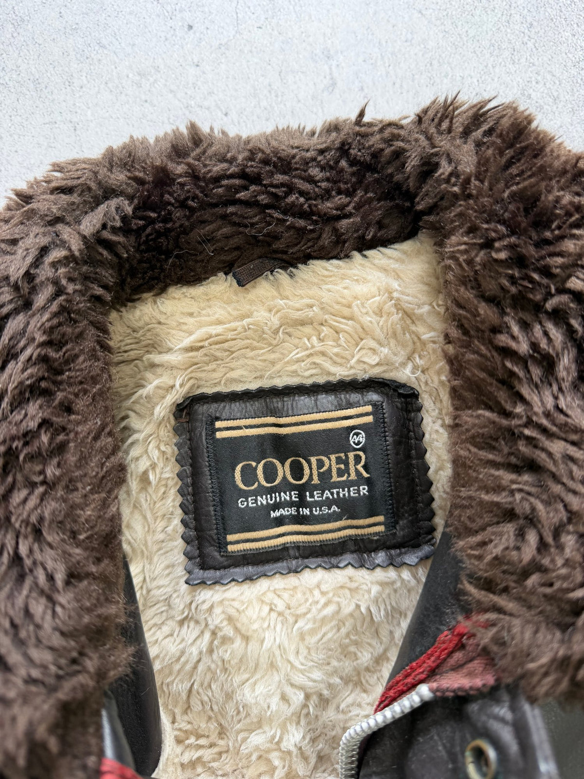 Vintage Cooper Genuine Leather Bomber Jacket - S