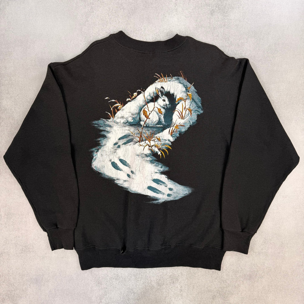 Graphic Wolf Sweatshirt - L