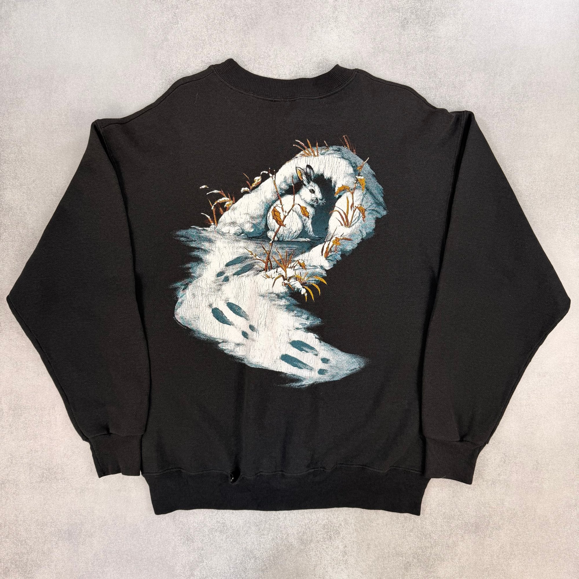 Graphic Wolf Sweatshirt - L