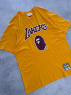 Mitchell & Ness Bape Lakers T-Shirt - XL