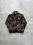 Vintage Stussy Patterned Fleece Jacket - S