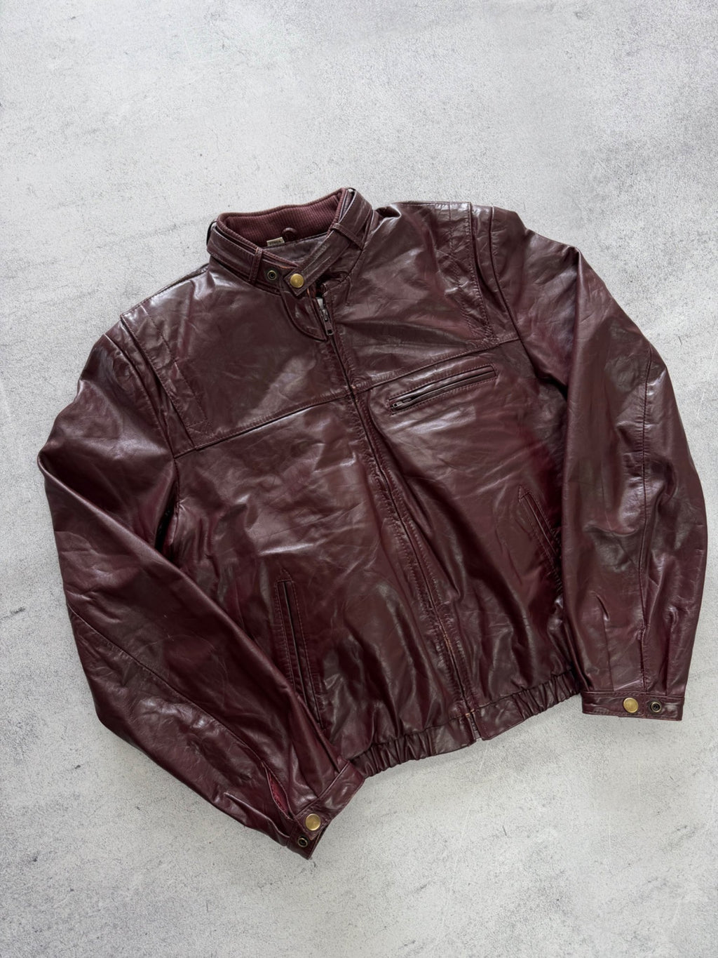 Women's Wilsons Burgundy Leather Jacket - S