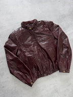 Women's Wilsons Burgundy Leather Jacket - S
