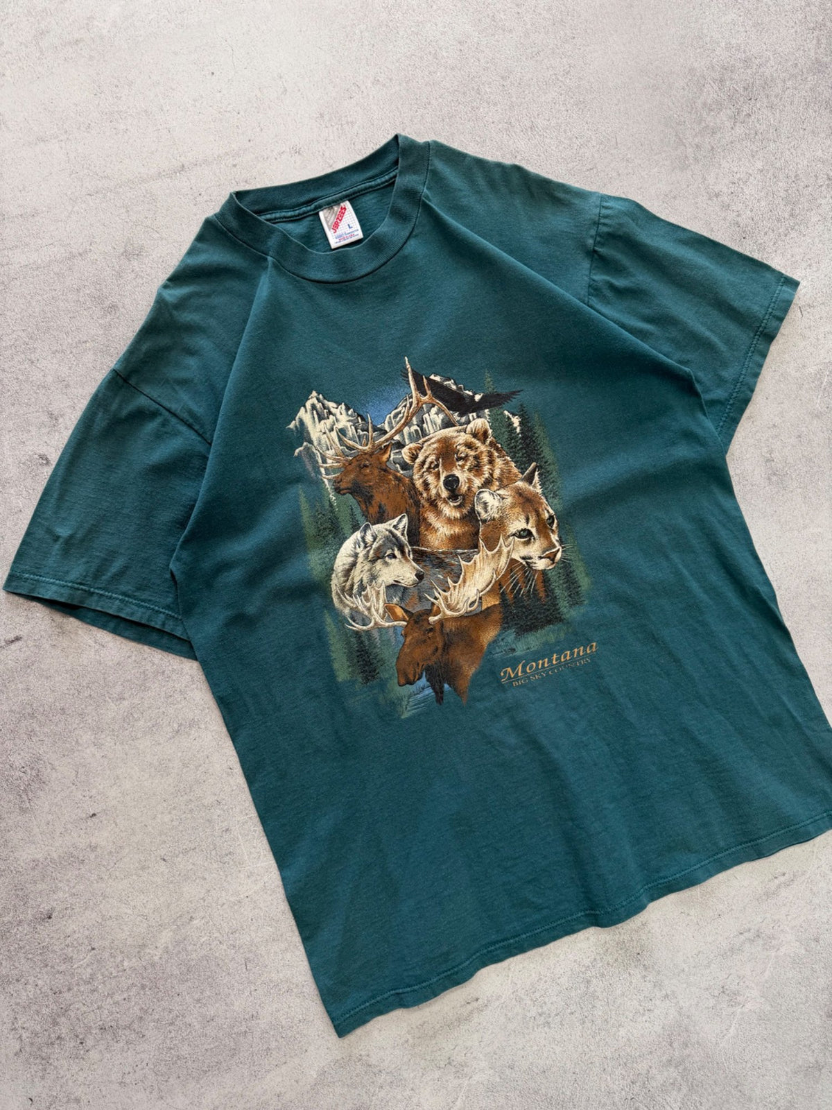 Vintage Montana Wildlife Graphic T-Shirt - L