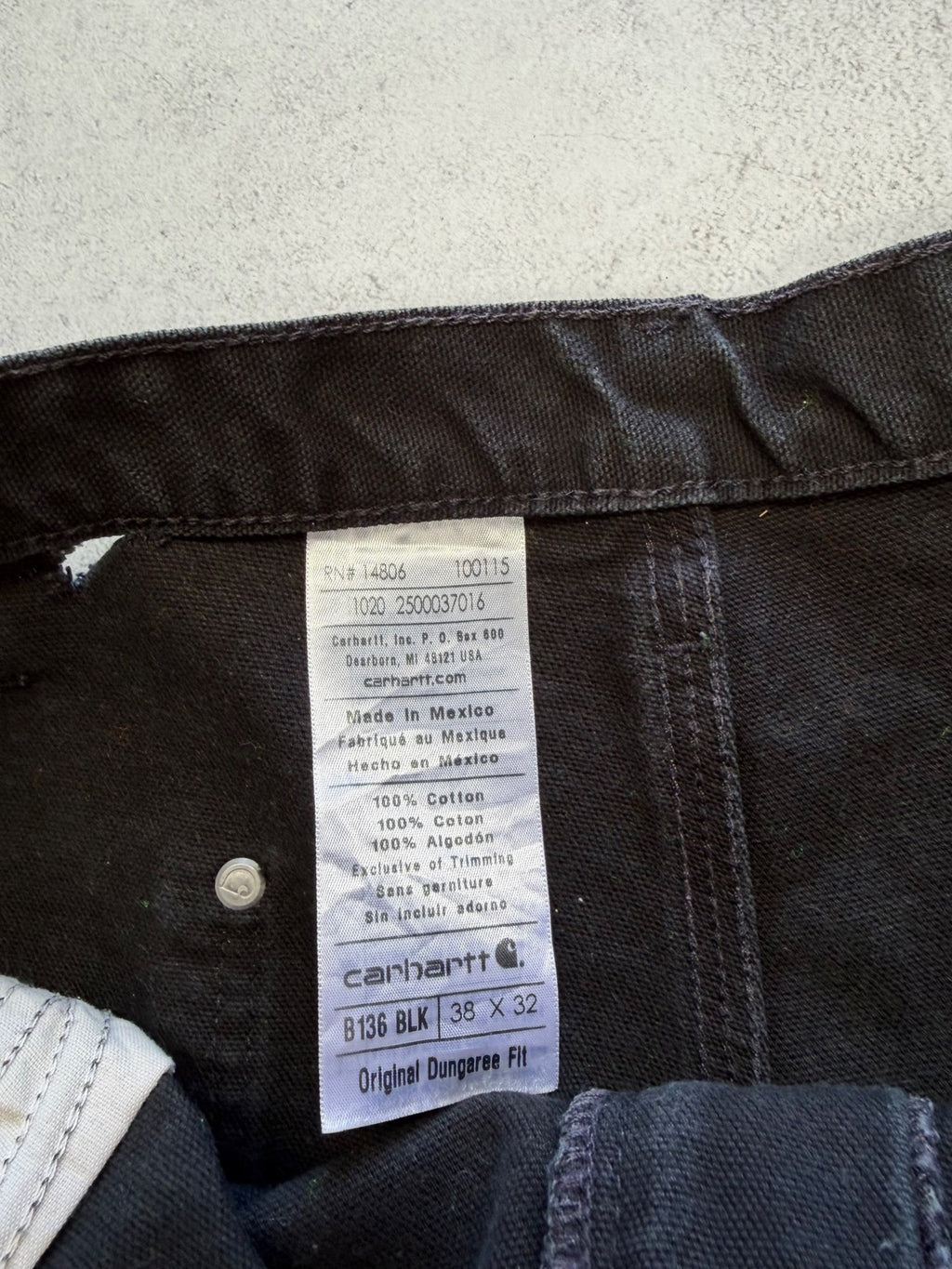 Carhartt Black Double Knee Pants - W38