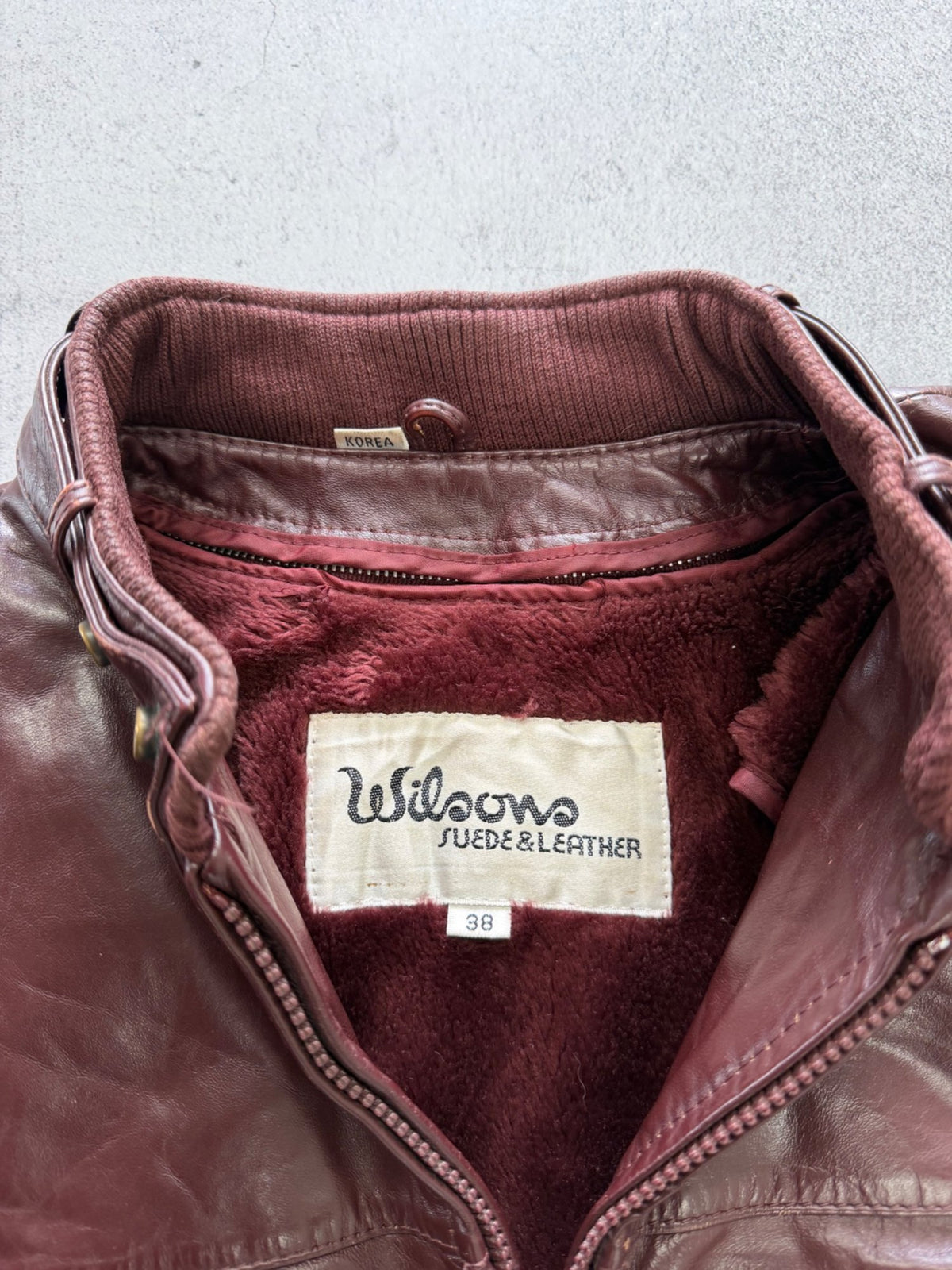 Women's Wilsons Burgundy Leather Jacket - S