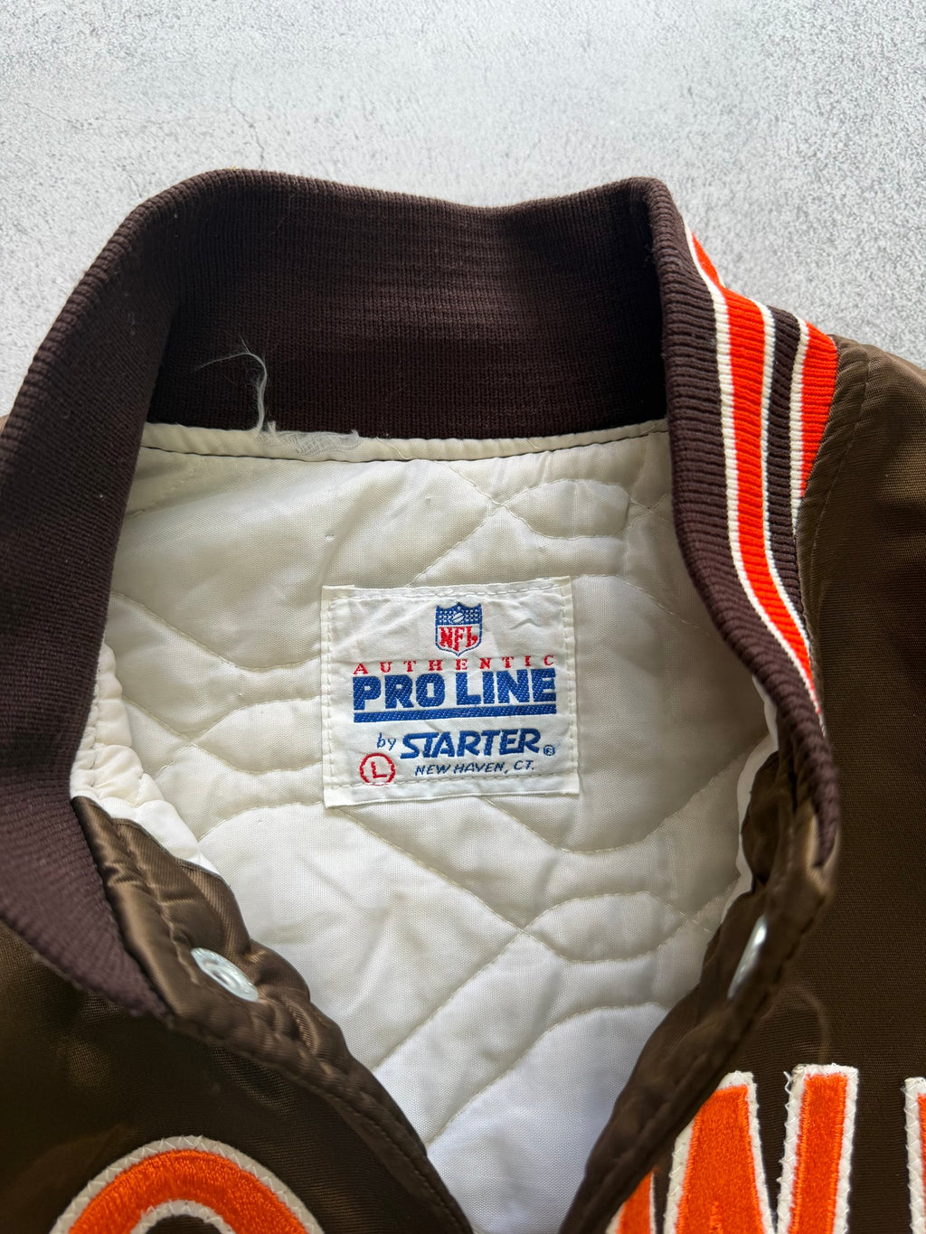 Vintage Starter Pro Line Browns NFL Varsity Jacket - L