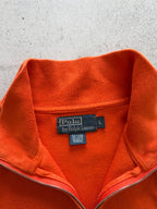 Orange Polo Ralph Lauren Quarter Zip Sweater - L