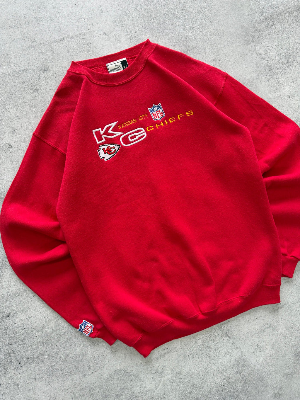 Vintage Puma Kansas City Chiefs NFL Sweatshirt - L